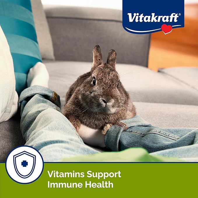 Vitakraft Vita Smart Rabbit Food 4 Lbs Bag – High Fiber Timothy Hay As First Ingredient – Added Vitamins and Minerals with Fruits Vegetables Probiotics and Foraging Mix - Resealable Package