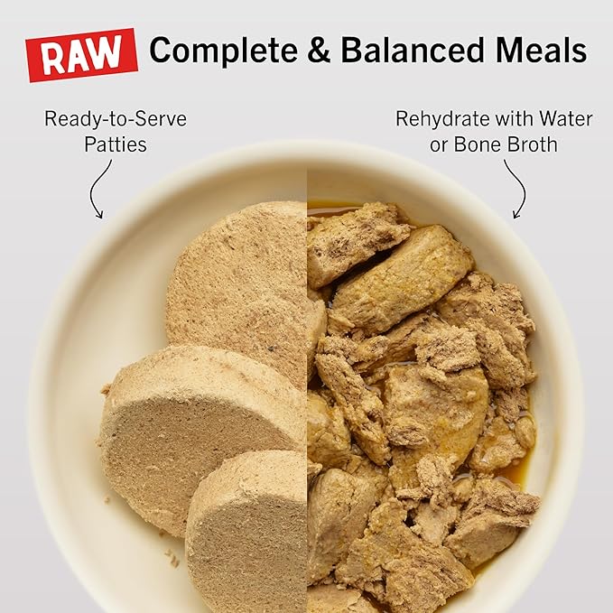 Stella & Chewy's Freeze-Dried Raw Dinner Patties - Remarkable Red Meat Blend - High Protein Grain-Free Puppy & Dog Food - Perfect For Picky Eaters - 14 oz