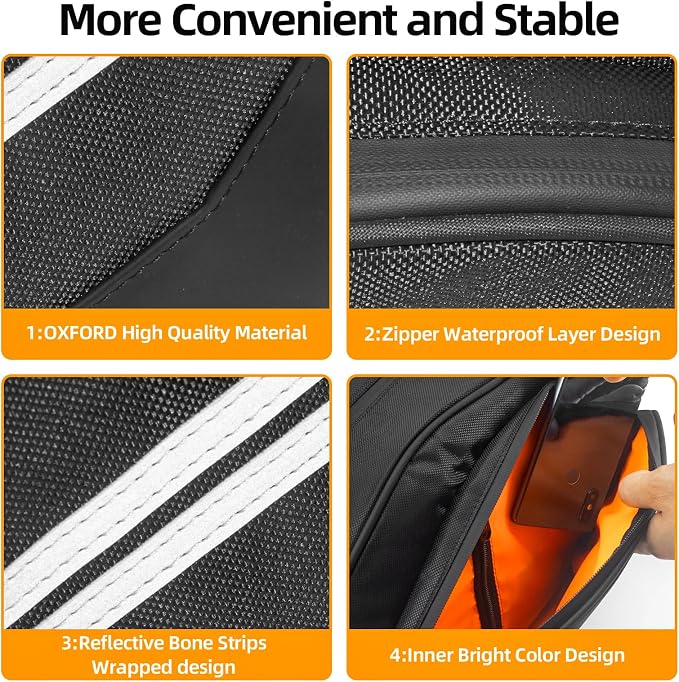 Motorcycle Saddlebags Compatible with Dirt Bike, Dual Sport Motorcross, Motorbike, Racing Mountain Off-Road, Waterproof Motorcycle Bag with Rain Covers (Upgrade 24L)