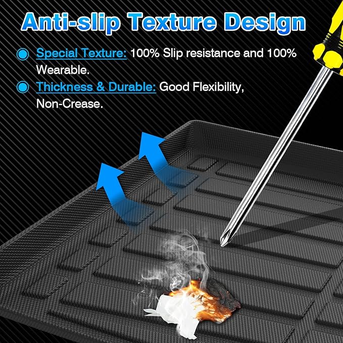 Cartist Cargo Liner Compatible with Honda Accord & Accord Hybrid 2018-2022 All Weather Rear Trunk Mat High Side Waterproof TPE Black
