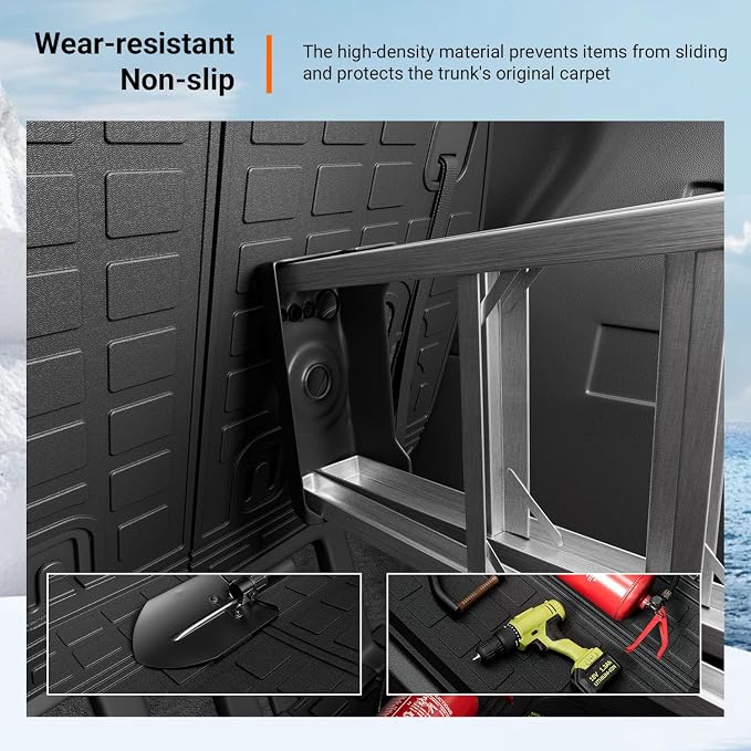 powoq Cargo Mat Compatible with 2022-2026 Kia Carnival Cargo Liner Rear Backrest Mat All Season Protection Replacement for 2022-2024 2025 2026 Kia Carnival Accessories (Trunk Mat+Backrest Mats)