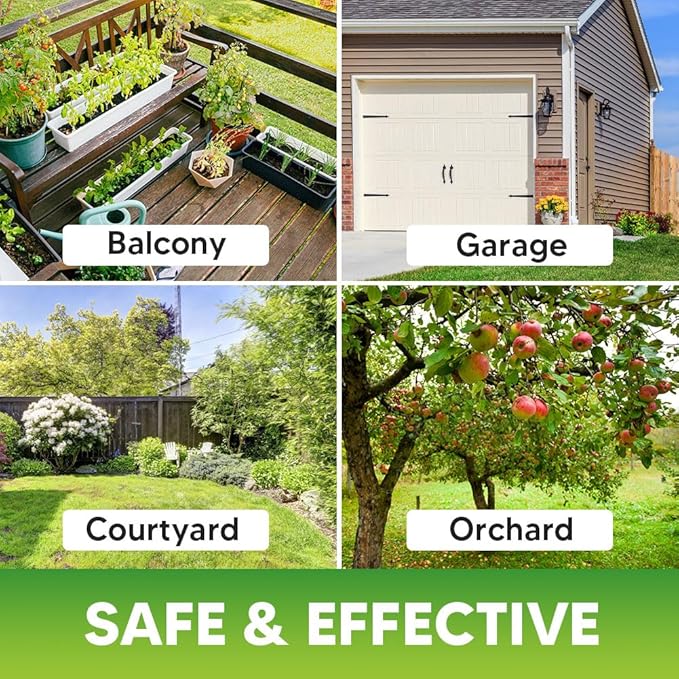 Snake Repellent for Yard, Snake Deterrent Outdoor, Snake Away Repellent for Garden/Lawn, Backyard Snake Repellent, Covers 120 Sq Ft, Lasts Up to 60 Days, 8Packs
