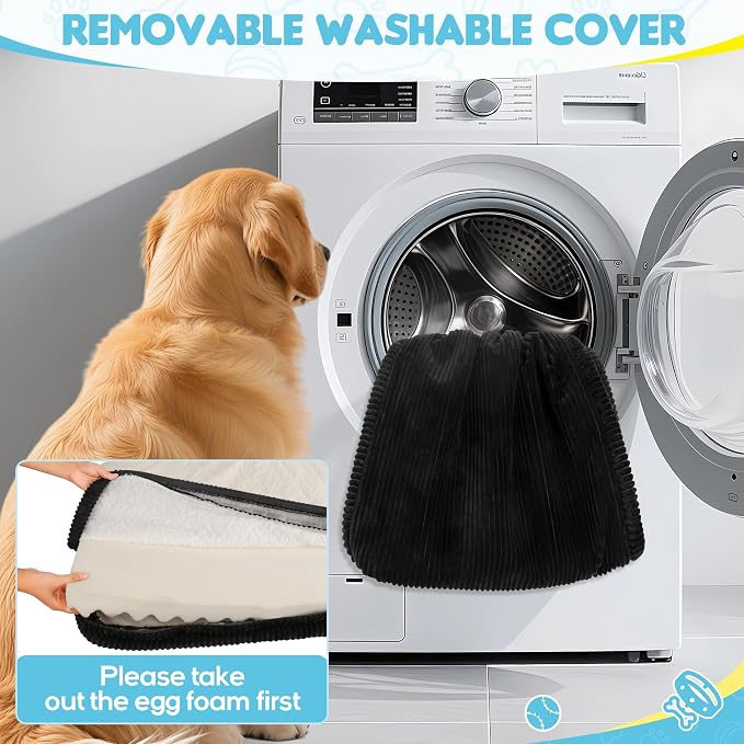 Loiion Dog Car Bed, Non-Slip Backseat Extender Pet Mat 50"x24.6"x4" | Removable, Washable Dog Bed With Waterproof Liner Protects Car Seats, Anti-Slip Travel Bed For Dogs