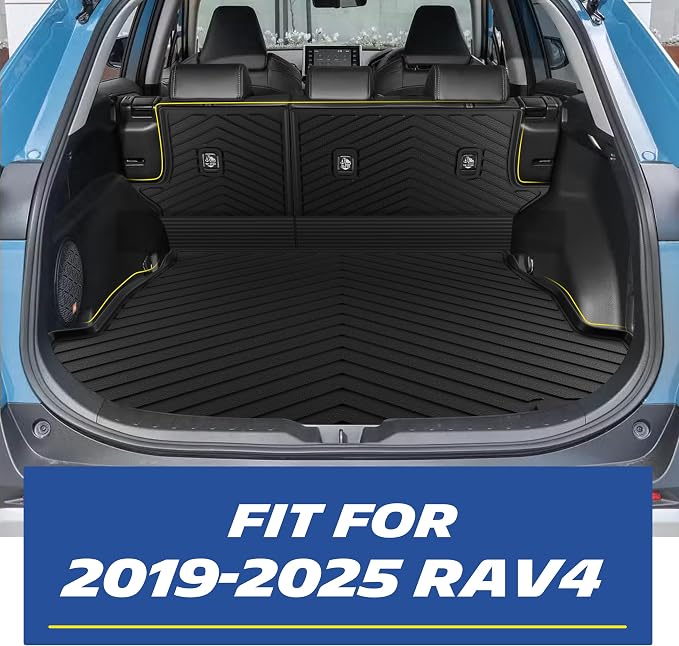 Michelin Vehicle Mats, Premier Series All-Weather TPE Custom Fit Liner for Toyota RAV4 Gas&Hybrid 2019-2025 Trunk Mat A(1 Piece)
