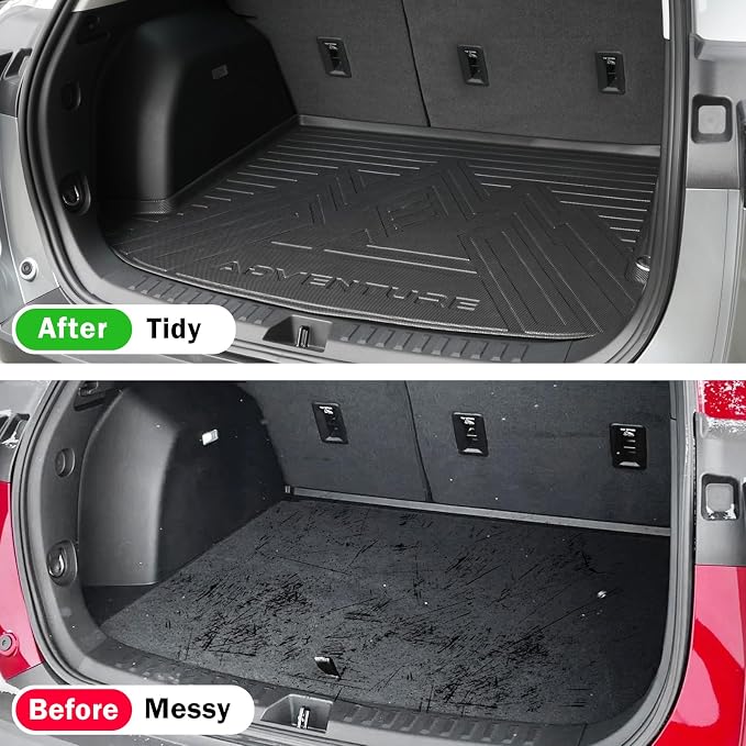 KUST Trunk Cargo Mat for Chevy Equinox/GMC Terrain 2025-2026 (Gasoline), Rear Cargo Liner for Equinox Accessories All Weather Protection TPE Rubber Raised Edge