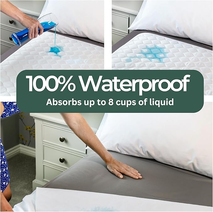 Hygge Sheets®️ Organic Washable Incontinence Bed Pads No Tucks - 52"x34" | 100% Waterproof Reusable Mattress Protector Underpads - Rayon derived from Bamboo