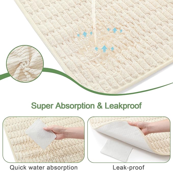 Washable Pee Pads for Dogs Puppy Pad, Cream White 60”x60” 1 Pack | High Absorbent Dog Pee Pad Leak Proof Cat Rugs, Reusable Non Slip Pet Mat, Wee Wee Pads for Training, Crate and Floor