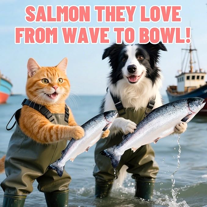 Just Try 6.7 oz Freeze-Dried Salmon Treats for Dogs & Cats - Single Ingredient, High Protein Dog Treats - Grain-Free, Rich in Omega-3 for Skin & Coat