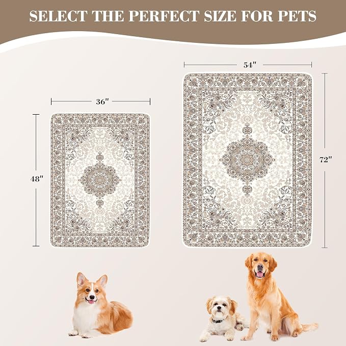 Washable Pee Pads for Dogs, 2 Pack Reusable Puppy Training Pads. 36''x48'' Super Absorbent Dog Rugs, Non-Slip and Leakproof Pee Mat for Dogs, Whelping Pads for Crates and Floors