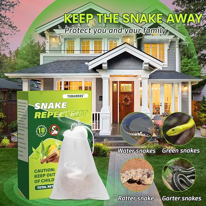 Snake Repellent, Snake Repellent for Yard, Lawn Garden, Outdoor Use, Snake Away, Plant Essential Oils to Repel Snake-10Pack
