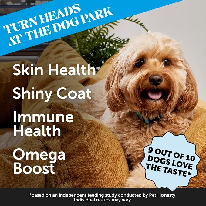 Wild Alaskan Salmon Oil for Dogs Omega 3 Fish Oil Chews - Skin + Coat Supplement for Itchy Skin Relief, Dry Skin, Hot Spots + Shedding Control - Supplements with Vitamin E + Vitamin C (Salmon, 90 Ct)