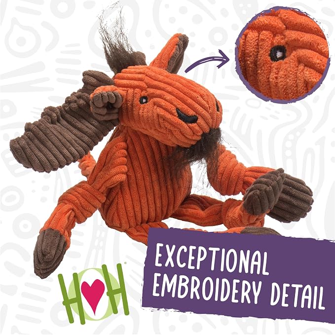 HuggleHounds Plush Dog Toy - Fuzzy Dog Toy, Soft Fleece, Interactive Durable Stuffed for Small and Large Breeds, Puppy Toy - Henry Hedgehog, Small