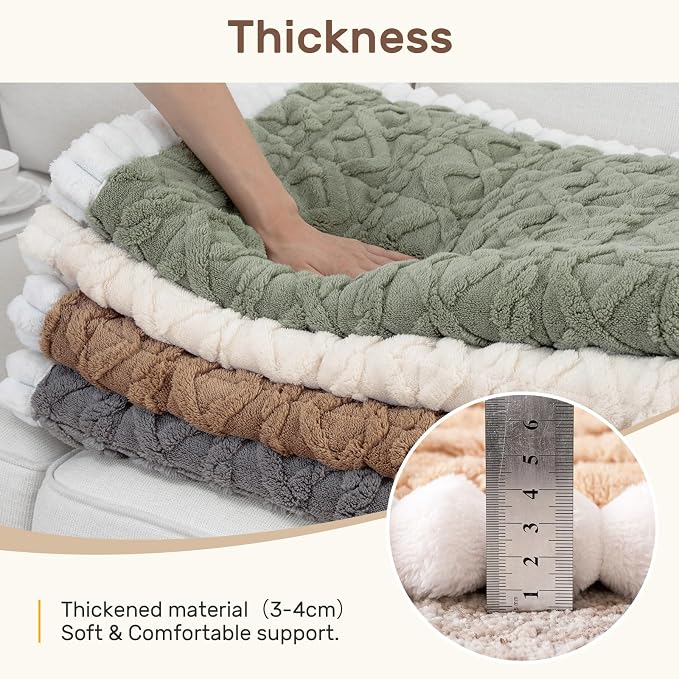 Couch Cover for Dogs, Washable Non Slip Sofa Covers for 2 Cushion Couch Pet Friendly Fuzzy Sofa Protector&Bed Mat for Pets (27.6"x59.06" Light Brown)