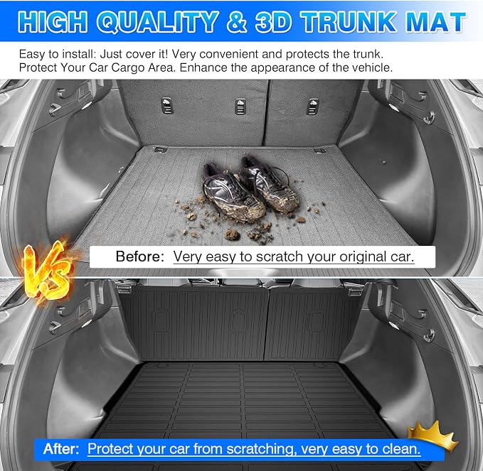 Cartist Cargo Liner for Nissan Murano 2025 2026, All Weather Trunk Mat for Murano Accessories, Anti-Slip Heavy Duty