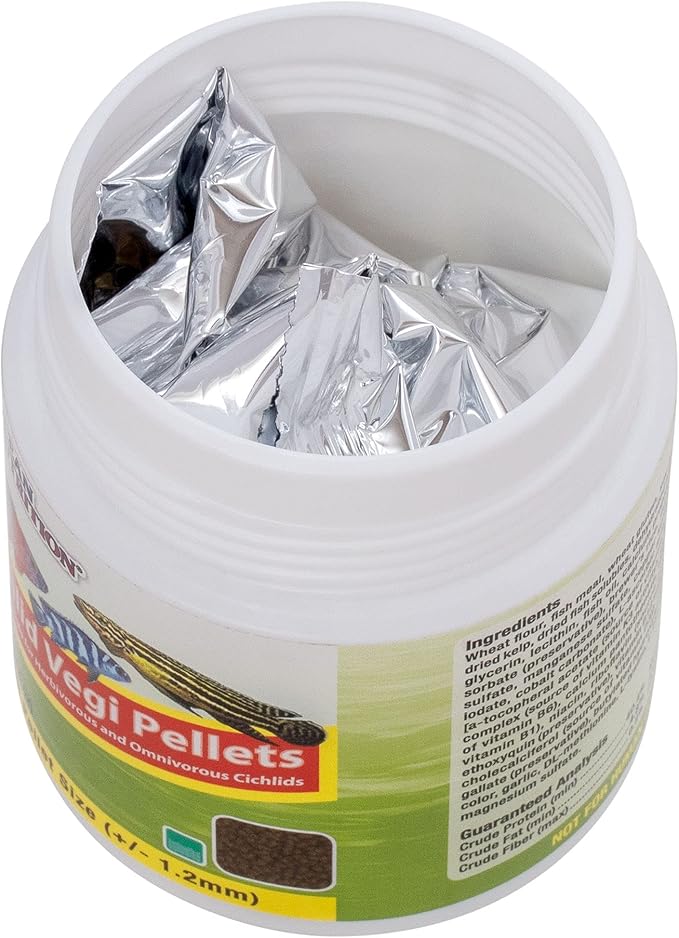 Ocean Nutrition Cichlid Vegi Pellets 3.5-Ounces (100 Grams) Jar - Small Pellet Size