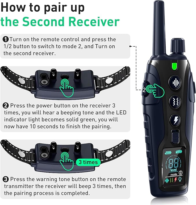 Receiver for Dog Shock Collar,Receiver Only Used for RS3 Dog Remote Training Collar