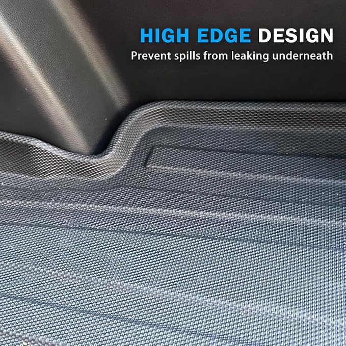 KUST Trunk Cargo Mat for 2021-2025 2026 Toyota Sienna with Spare Tire, All Weather Rear Cargo Liner Custom Fit Sienna Accessories TPE Rubber High Edge (Only for Sienna with Spare Tire)