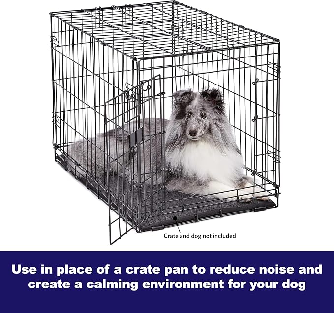 MidWest Homes for Pets Cushioned Dog Crate Mate, 48 inch Black