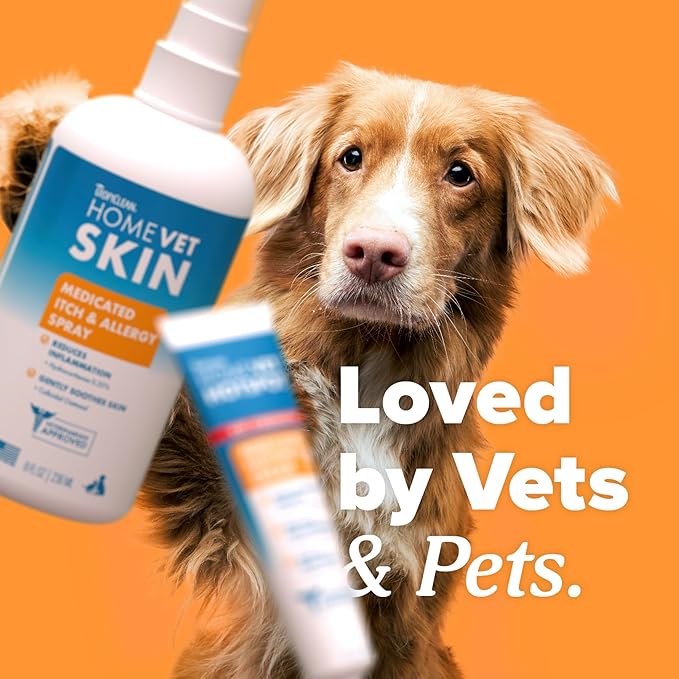 TropiClean HomeVet Medicated Cream, Hot Spot Treatment for Dogs, Fast Itch Relief, with Vet Strength Chlorhexidine & Hydrocortisone, USA Made, 1 oz