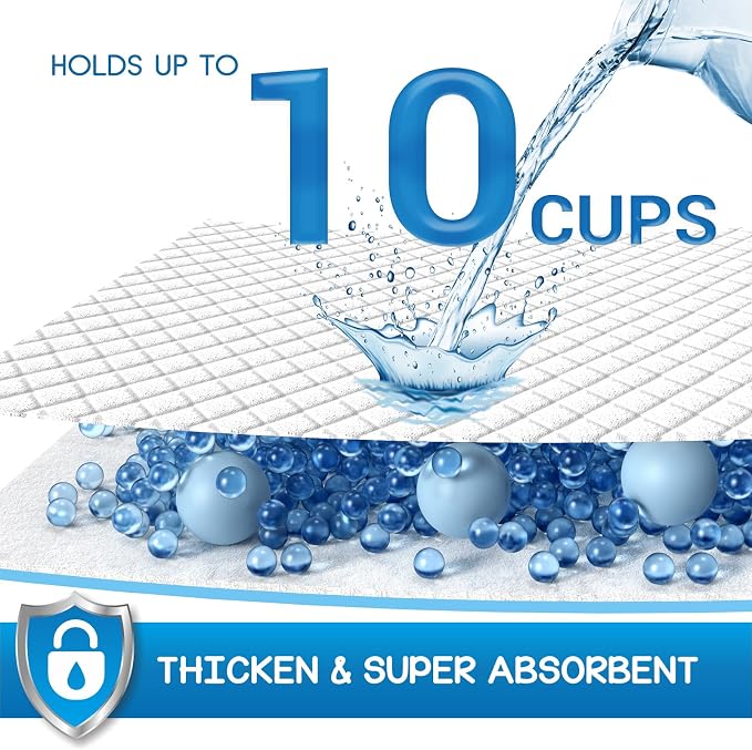 CROCI XXL Dog Pads with Adhesive Tabs Leak Proof 36x36in 30Ct | Thick Super Absorbent Dog Pee Pads Extra Large, Heavy Duty Quick-Dry Wee Wee Pads for Dogs, Disposable