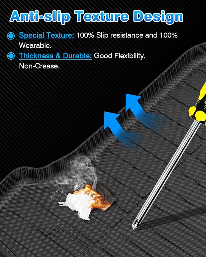Cartist Cargo Mat Compatible with Chevy Blazer 2019-2024 2025 2026 Accessories Trunk Mat TPE All Weather Anti-Slip Odorless Cargo Liner for Blazer Accessories
