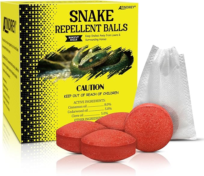 Snake Repellent for Yard Powerful,Snake Away, Keep Snakes Away for Outdoors Pet Safe,Copperhead Rattlesnake Repellent (18, Yellow)