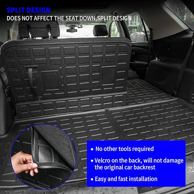 Rongtaod Floor Mats Compatible with 2018-2023 Chevrolet Traverse (Fit 2024 Traverse Limited) 7 Seats Cargo Liner Back Seat Cover 2023 Chevy Traverse Accessories (Trunk Mat+Backrest Mats+Floor Mats)