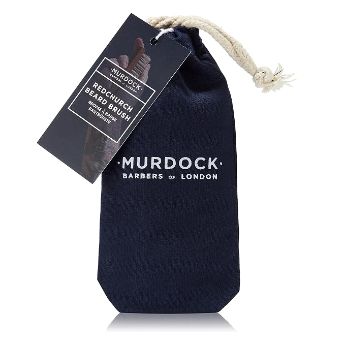 Murdock London Redchurch Beard Brush for Men – Pocket-Size Vegan Grooming Tool for Short to Medium Beards – Travel-Ready for Daily Use, Barber Approved Mustache Brush (3.5 Inch)