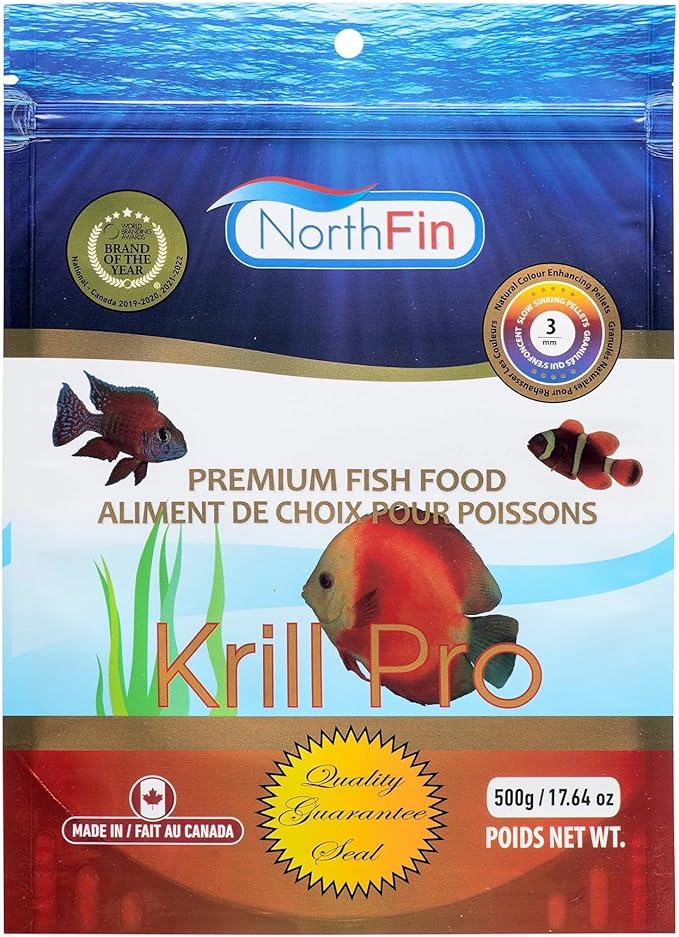 Northfin Fish Food Krill Formula Slow Sinking Pellets (3mm 500g)
