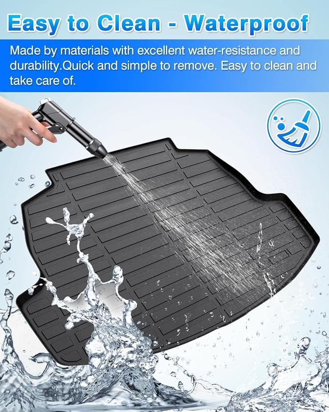 Cartist Cargo Liner Fits for Toyota Corolla Sedan & Corolla Hybrid 2020-2024 (Not for Corolla Cross & Hatchback) All Weather Trunk Mat Durable 3D Upgrade Anti-Slip Rear Cargo Mat Trunk Liner Black
