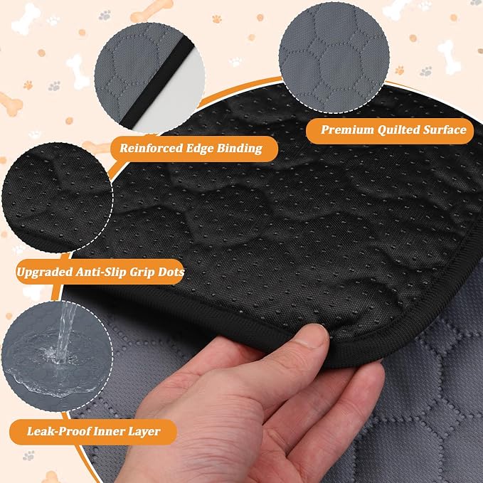 Washable & Reusable Pee Pads for Dogs, 2 Pack, 40 x 40 Inch | Super Absorbent, Waterproof TPU, Machine Washable & Reusable, Non-Slip Bottom, Floor Protection