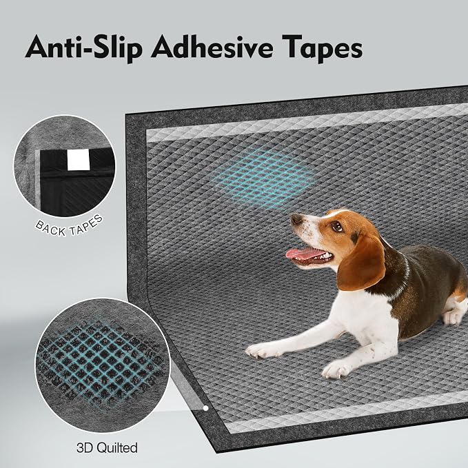 SCLOSE Charcoal Pee Pads for Dogs, 36"x44", Extra Large Puppy Pads XL, Odor Control Dog Pee Pads, Activated Carbon Jumbo Disposable Training Pad, Anti-Slip Potty Pads, Doggy Pads 30 Counts