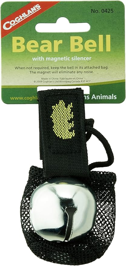 Coghlan's Magnetic Bear Bell with Silencer - Hiking Safety Gear for Wildlife Alert -Silver