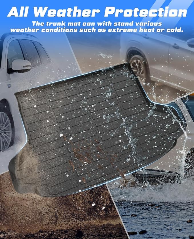 Sunsdrew Trunk Cargo Liner for Honda HR-V 2023-2026 (Included Hybrid), Rear Cargo Mat Trunk Mat for HRV Accessories All Weather Protection TPE Rubber Raised Edge