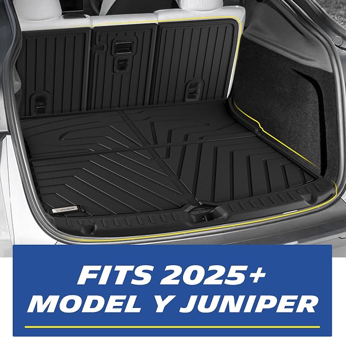 Michelin Vehicle Mat, All-Weather TPE Custom Fit Liner for Tesla Model Y 5 Seat Trunk Mats 2025-2027 (5 Piece), Elite