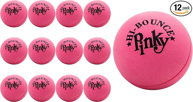 JA-RU Hi Bounce Pinky Ball (12 Pinky Balls) Rubber Bouncy Balls for Kids | Solid Pink Massage Balls, Outdoor Playground Toys, Stress Relief Toy, Bulk Party Favors & Classroom Prizes. 976-12p