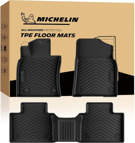 Michelin Floor Mats, Premier Series All-Weather TPE Custom Fit Liner for Toyota Camry 2025-2026 Floor Mats (3 Piece)