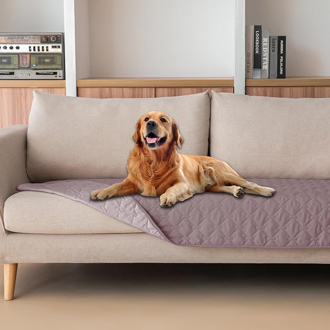gogobunny Waterproof Blanket, Couch Covers for Dogs, Reversible Protector | 3X Stronger Leakproof, Scratch Proof Durable Furniture Protection, Stain Resistant, Washable, 30x70 Inch Dark/Light Sea Fog