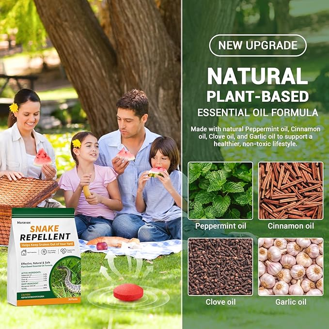 Snake Repellent Balls for Yard, Snake Away Repellent for Outdoors & Indoor, Safe for Pets and Family, Ideal for Living Rooms, Bedrooms, Patios, Garages and Camping (36 Packs)