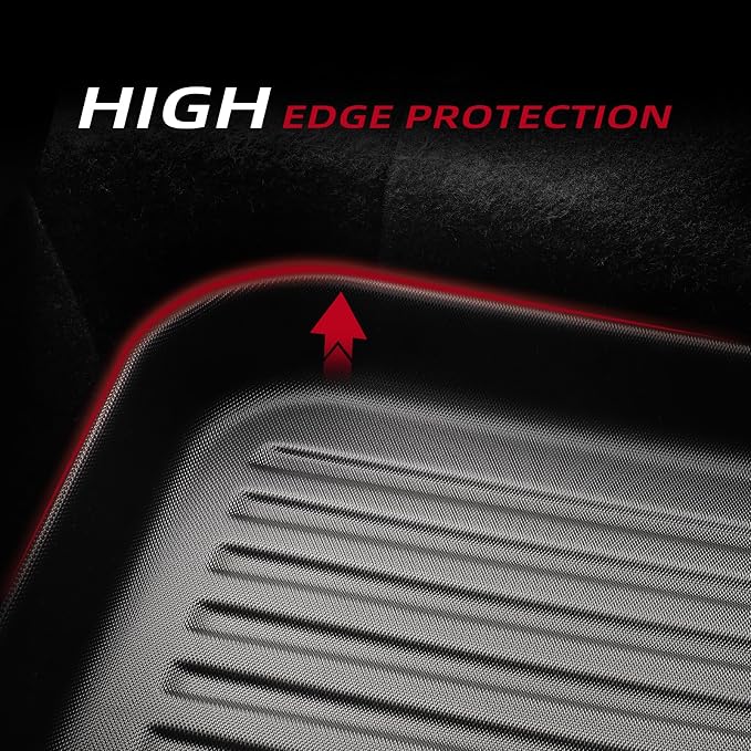 Rear Trunk Lower Storage Mat for 2021-2024 2025 2026 Tesla Model Y Juniper 5-Seats All Weather TPE Rear Frunk Mat Accessories Interior Black