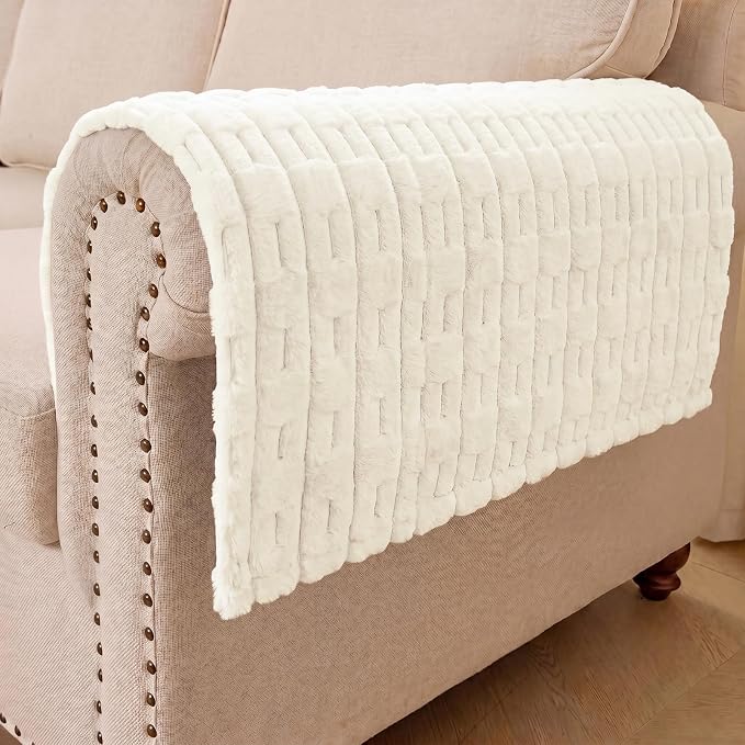 FUANGUI Waterproof Armrest Couch Cover for Dogs, Washable Backrest Cover | Soft Recliner Chair Protector, Cat Dog Armchair Armrest Cover Non-Slip Couch Covers Sofa Pet Friendly