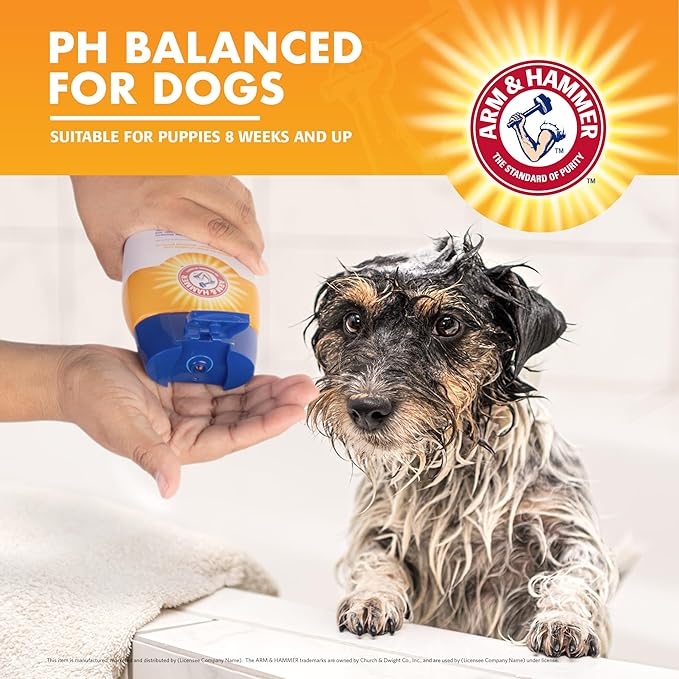 Arm & Hammer for Pets Itch Relief Dog Shampoo with Chamomile and Peppermint, Soothes Dry and Itchy Skin, pH Balanced, Free of Sodium Lauryl Sulfate and Parabens, 20 Fl Oz - 6 Pack