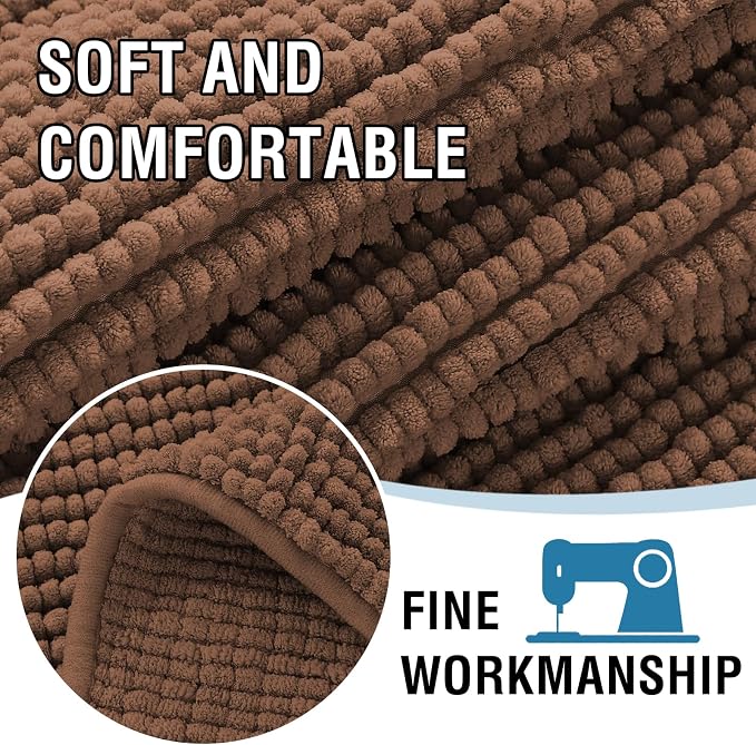 H.VERSAILTEX Plush Chenille Couch Cover for 3 Cushion Couch Anti Slip Washable Sofa Slipcovers Soft and Durable Furniture Protector for Dogs Cats Kids (27.5" x 82", Caramel)