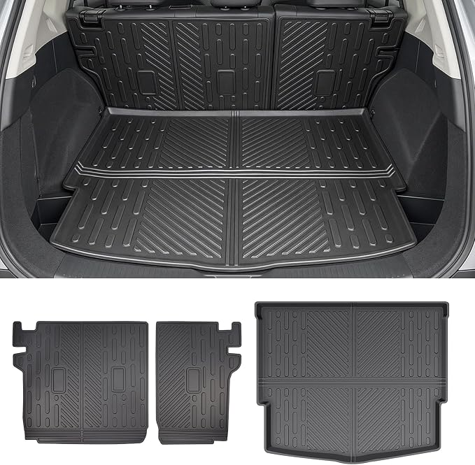 Cargo Liners for 2021-2026 Nissan Rogue Trunk Mat with Seat Back Cover Accessories, All Weather Rear Cargo Mat Backrest Protector(Not for Sport Models)