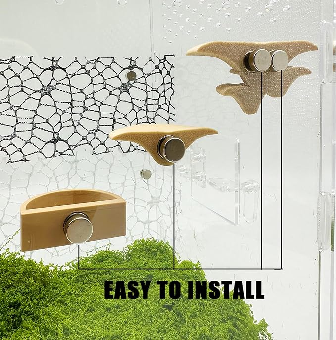 2 Pack Jumping Spider Accessories Mushroom Ledges & 1 Pack Water Bowl with Magnets for Spoods Jumping Spiders Magnetic Ledge Ladder Pet Spider Accessories (Not Included The Terrarium) (beige)