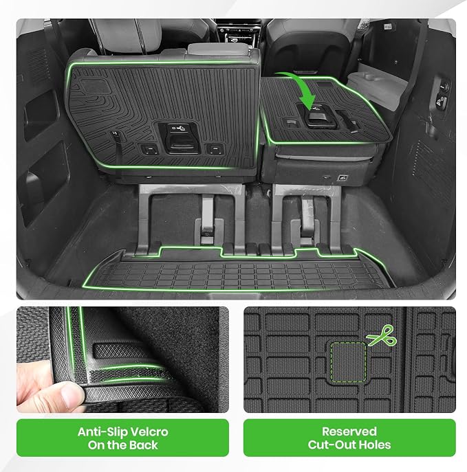 Carnival Cargo Liner - Trunk Mat for Kia Carnival 2022-2025 2026, All Weather Cargo Mat for Carnival Accessories, Heavy Duty Car Mats, Car Accessories