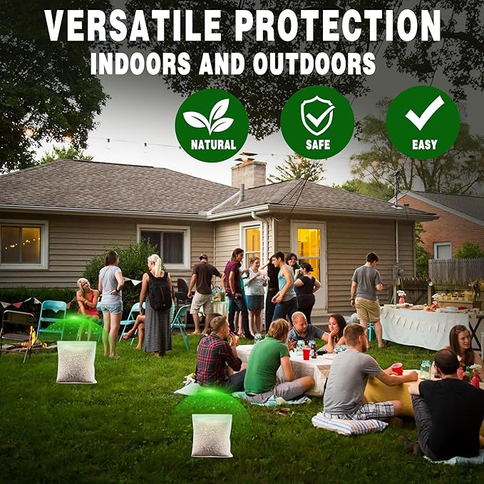 24 Pack Snake Repellent for Outdoor & Indoor Use, Natural Snake Deterrent for Yard Powerful, Pet and Child Safe, Long-Lasting Snake Away Pouches for Lawn, Garden, Garage, Basement,Snake Repellent