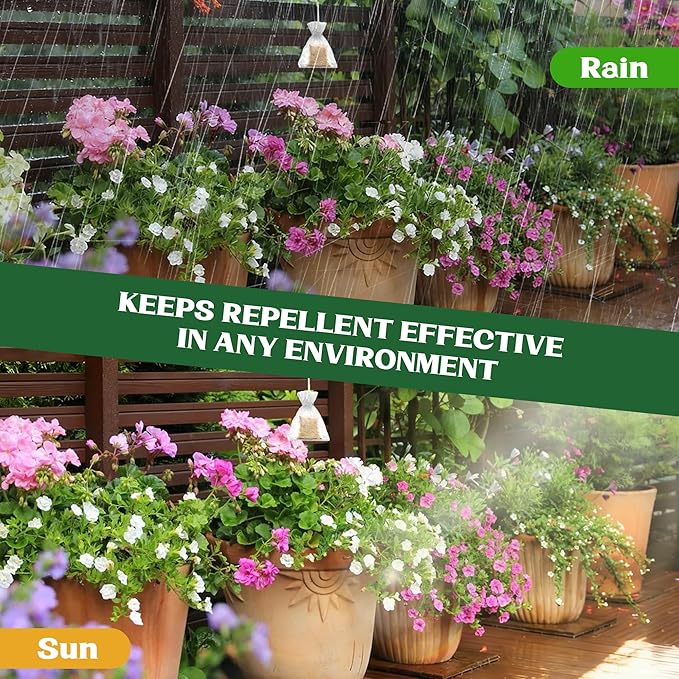 16 Pack Natural Snake Repellent Pouch Outdoor, Peppermint Oil Snake Repellent for Indoor Outdoor Patio Garden Porch, Pet and Human Safe
