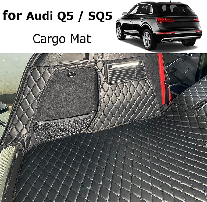Cargo Mat Compatible with 2018-2025 Audi Q5 Trunk Mat (and Rear Left and Right Side Panels) Cargo Liners for Audi Q5 ＆ SQ5