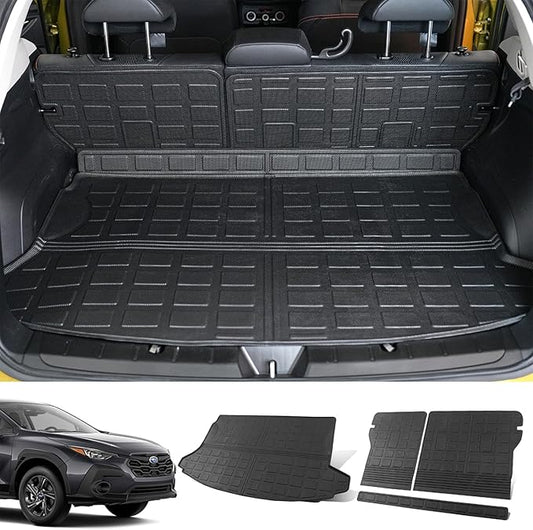 xipoqix Cargo Mat Backrest Mat Compatible with 2018-2023 Subaru Crosstrek XV Impreza Hatchback TPE Cargo Liner Replacement for 2018-2023 Subaru Crosstrek Accessories (Trunk Mat+Backrest Mats)